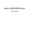 Acer Aspire 5920G Owner's Manual