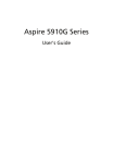Acer Aspire 5910G Owner's Manual