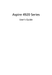 Acer Aspire 4920G Owner's Manual