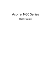 Acer Aspire 1650 Owner's Manual