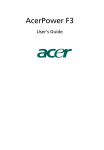 Acer Power F3 Owner's Manual