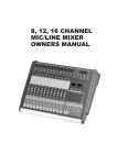 8, 12, 16 CHANNEL MIC/LINE MIXER OWNERS MANUAL