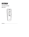 User's Guide Carbon Monoxide Meter Model CO10