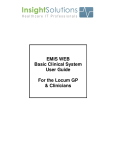 EMIS WEB Basic Clinical System User Guide For the Locum GP