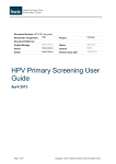 HPV Primary Screening User Guide - Version 1.0 - April