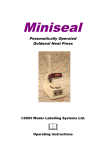 Miniseal Operators manual