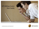 UPS Billing Centre User Guide