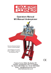 Operators Manual M3 Manual Underpinner