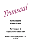 Pneumatic Heat Press Revision: 3 Operators Manual