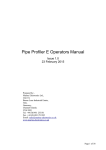 Pipe Profiler E Operators Manual