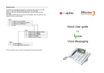 Quick User guide Voice Messaging