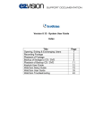 Version 8.12 - System User Guide Index Title Page Opening, Exiting