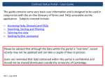 Contract Status Portal &ndash; User Guide This guide contains some very