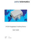 AT220 Ruggedised Tracking Device User Guide