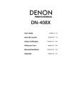 DN-408X User Guide - A and C Audio Visual