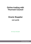 Thurrock Council - Oracle iSupplier guide: user guide