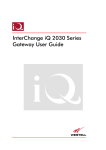 InterChange iQ 2030 Series Gateway User Guide