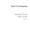Good™ for Enterprise Windows Phone User's Guide