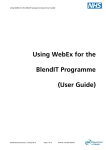 Using WebEx for the BlendIT Programme (User Guide)