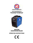 Owners Manual for R-Tech Inverter Arc Welder MMA140M