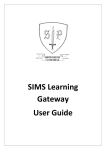 SIMS Gateway User Guide SIMS Learning Gateway User Guide