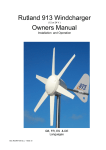 Rutland 913 Windcharger Owners Manual