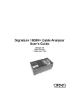 Signature 1000H+ Cable Analyzer User's Guide