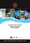Canadian Spa Company Owners Manual