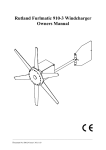 Rutland Furlmatic 910-3 Windcharger Owners Manual