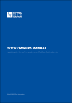 DOOR OWNERS MANUAL - Bifold Door Solutions