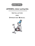 eSpinner® Spin® Bike Owners Manual