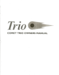 COMET TRIO OWNERS MANUAL