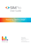 SIMPro Reporting NetPro Usage document