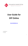 User Guide for SFP Online