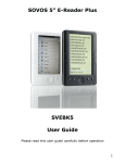 SOVOS 5” E-Reader Plus SVEBK5 User Guide