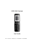 KIRK 5020 Handset User Guide