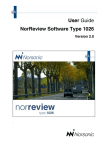 User Guide NorReview Software Type 1026