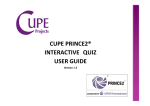 CUPE PRINCE2® INTERACTIVE QUIZ USER GUIDE