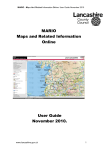 User Guide November 2010. MARIO Maps and Related Information