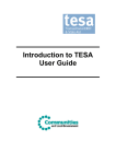 Introduction to TESA User Guide - ERDF Support