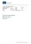 Cervical Screening System DMS User Guide - Version 1.0