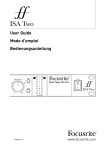 User Guide Mode d'emploi Bedienungsanleitung