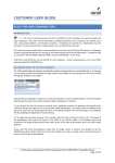 CUSTOMER USER GUIDE