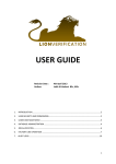 USER GUIDE - Lion Verification - Packaging Label Verification System