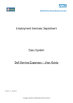 Employment Services Department Easy System Self Service
