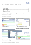 Recruitment Applicant User Guide