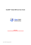 GeoSIM™ Global SIM Card User Guide