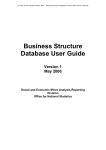Business Structure Database User Guide