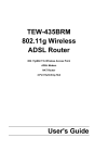 TEW-435BRM 802.11g Wireless ADSL Router User's Guide