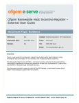 Ofgem Renewable Heat Incentive Register &ndash; External User Guide